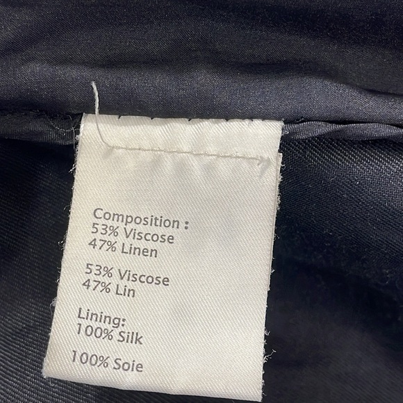 Vintage 3.1 Phillip Lim Linen Blend Utility Jacket, Black, 0 - Picture 13 of 14